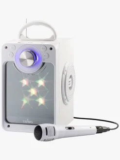 Elektronik & Media-STARS Karaokemaskine med Lys, Hvid