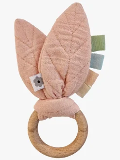 Babylegetøj-Summerville Organic Aktivitetslegetøj Raslende Blad, Peachy Lyserød/Grøn/Blå