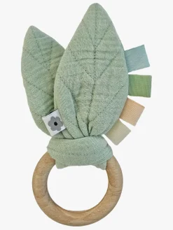 Babylegetøj-Summerville Organic Aktivitetslegetøj Raslende Blad, Cameo Green Grøn/Blå/Lyserød