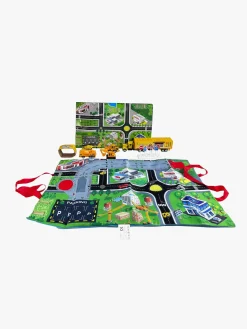 Legetøjsbiler & -Fartøjer-Suntoy Container Truck Legesæt med Måtte 14 Dele  Arbejdskøretøj Flerfarvet/Gul