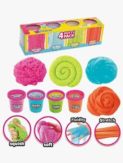 Lærerig Leg|Eksperimenter & Videnskab-Suntoy Klemmeslime 4-pak Flerfarvet