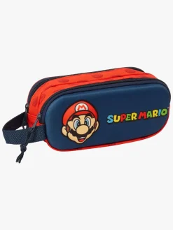 Kreativt Legetøj-SuperMario Super Mario 3D Dobbelt Penalhus, Rød/Marineblå