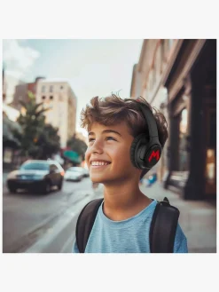 Elektronik & Media-OTLTechnologies Super Mario Høretelefoner Trådløse med LED Sharing AUX Sort