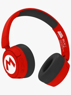 Elektronik & Media-OTLTechnologies Super Mario Høretelefoner Trådløse 85dB-95dB Sharing AUX Rød