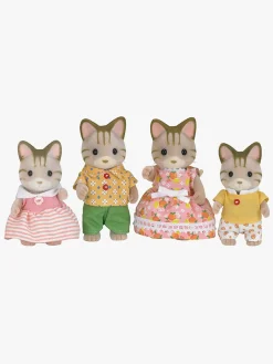 Dukker & Bamser-SylvanianFamilies Sylvanian Families Figursæt Den Stribede Kattefamilie Flerfarvet