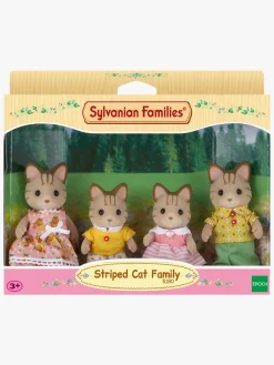 Dukker & Bamser-SylvanianFamilies Sylvanian Families Figursæt Den Stribede Kattefamilie Flerfarvet