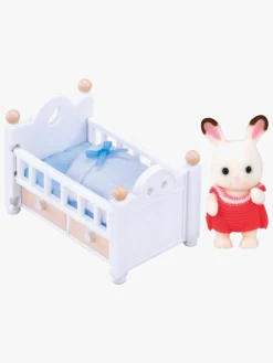 Dukker & Bamser-SylvanianFamilies Sylvanian Families Figursæt Chokoladekaninbaby med Seng