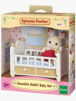 Dukker & Bamser-SylvanianFamilies Sylvanian Families Figursæt Chokoladekaninbaby med Seng