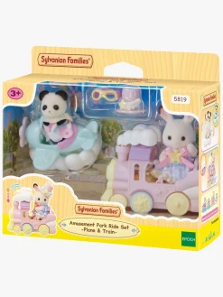 Dukker & Bamser-SylvanianFamilies Sylvanian Families Legesæt Forlystelsespark Flyvemaskine & Tog