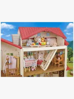 Dukker & Bamser-SylvanianFamilies Sylvanian Families Red Roof Country Home Dukkehus Hemmeligt Legeværelse På Loftet