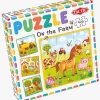 Spil & Puslespil-Tactic Puslespil Mit Første Puslespil - Farm, 4x6 Brikker
