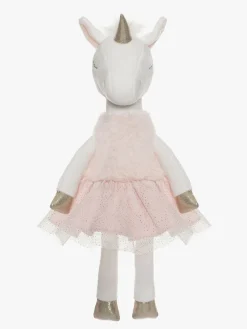 Dukker & Bamser-Teddykompaniet Ballerina Enhjørningen Ella 40 cm Hvid/Lyserød
