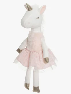 Dukker & Bamser-Teddykompaniet Ballerina Enhjørningen Ella 40 cm Hvid/Lyserød