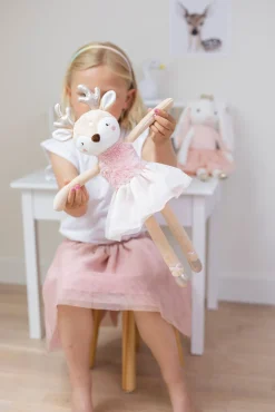 Dukker & Bamser-Teddykompaniet Ballerinas Dådyr Ruth 40 cm, Lyserødt Lyserød/Brun