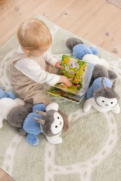 Dukker & Bamser-Teddykompaniet Bamse Tusindben 60 cm, Blå Grå/Blå