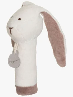 Babylegetøj-Teddykompaniet Diinglisar  Kanin Rangle, White