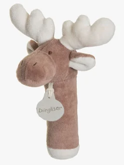 Babylegetøj-Teddykompaniet Diinglisar  Elg Rangle, Brown