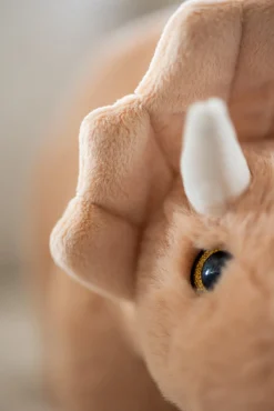 Dukker & Bamser-Teddykompaniet Dino Triceratops Bamse Stor, Abrikos