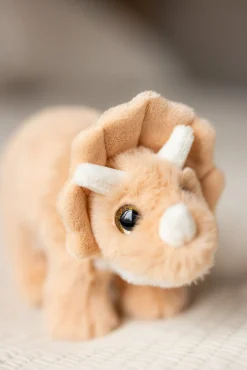 Dukker & Bamser-Teddykompaniet Dino Triceratops Bamse Stor, Abrikos