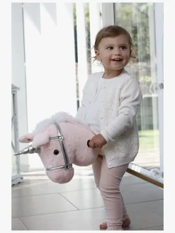 Dukker & Bamser-Teddykompaniet Kæphest Lyserød Enhjørning 100 cm Lyserød