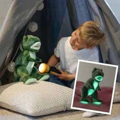 Dukker & Bamser-Teddykompaniet Selvlysende Dinosaur 28 Cm, Grøn