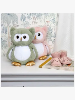 Dukker & Bamser-Teddykompaniet Selvlysende Ugle 22 Cm, Lyserød