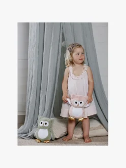 Dukker & Bamser-Teddykompaniet Selvlysende Ugle 22 Cm, Lyserød