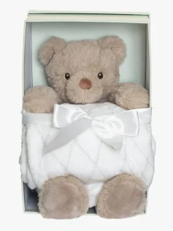 Dåbsgaver|Dukker & Bamser-Teddykompaniet Svea Bamse med Tæppe i Gaveæske, Beige