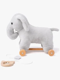 Babylegetøj-Teddykompaniet Trækdyr Elefant Grå