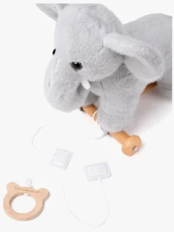 Babylegetøj-Teddykompaniet Trækdyr Elefant Grå