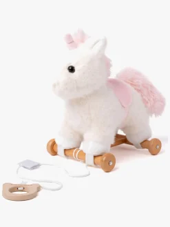 Babylegetøj-Teddykompaniet Trækdyr Enhjørning Hvid