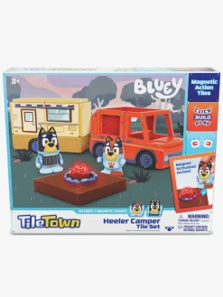 Legetøjsbiler & -Fartøjer-TileTown Tile Town Bluey Magnetisk Byggesæt Campingvognssæt
