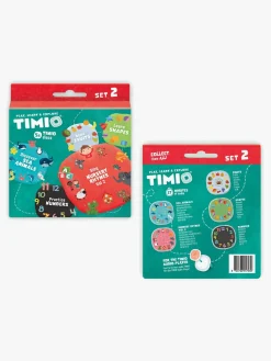 Lærerig Leg-TIMIO Skivepakke 2, Tal Former & Frugter 5-i-1 Flerfarvet