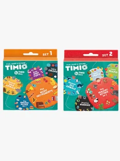 Lærerig Leg-TIMIO Skivepakke 5-i-1 Tal & Farver 2-pak