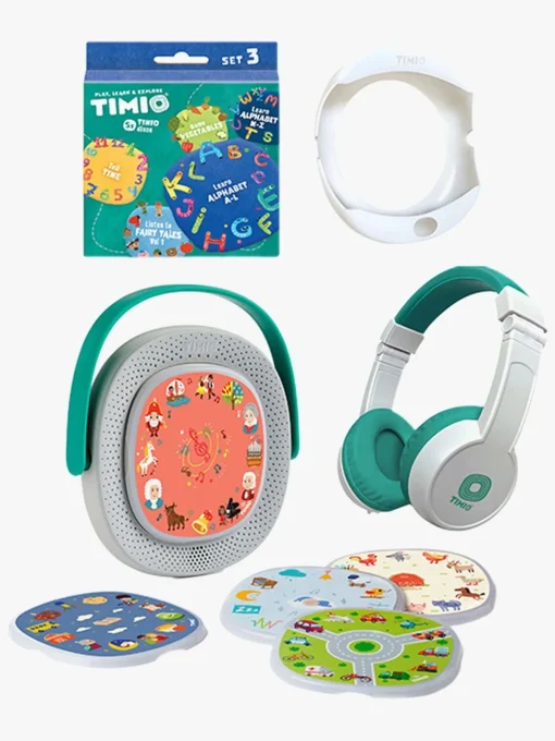 Lærerig Leg-TIMIO Tilbehør og Skivepakke, Tid, Grøntsager & Alfabet