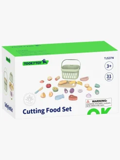 Rolleleg-TookyToy Tooky Toy Cutting Spisesæt, Grøn Flerfarvet