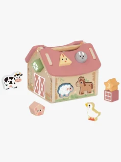 Trælegetøj-TookyToy Tooky Toy Farm House Puttekasse