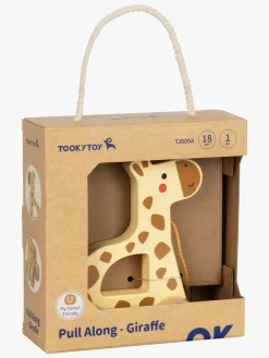 Trælegetøj-TookyToy Tooky Toy Træklegetøj Giraf Flerfarvet