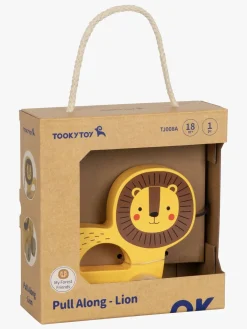 Trælegetøj-TookyToy Tooky Toy Træklegetøj Løve Flerfarvet