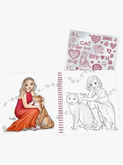 Kreativt Legetøj-TOPModel TOP Model LEOHEART Malebog med Pailletter