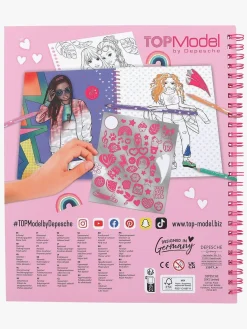 Kreativt Legetøj-TOPModel TOP Model Malebog med Pailletter