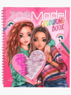 Kreativt Legetøj-TOPModel TOP Model Malebog med Pailletter
