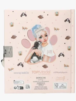 Kreativt Legetøj-TOPModel Dagbog med Hjertelås DOGGY Lyserød