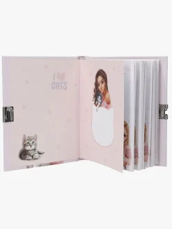 Kreativt Legetøj-TOPModel Dagbog med Hjertelås KITTY Lyserød