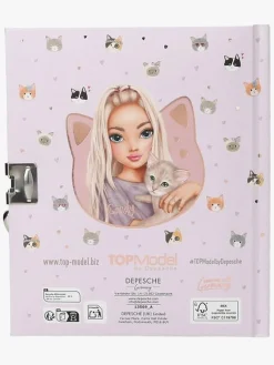 Kreativt Legetøj-TOPModel Dagbog med Hjertelås KITTY Lyserød