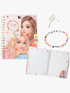 Kreativt Legetøj-TOPModel Dagbog med Hjertelås & Armbånd Lyserød