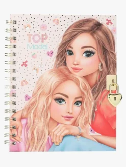 Kreativt Legetøj-TOPModel Dagbog med Hjertelås & Armbånd Lyserød