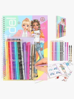 Kreativt Legetøj-TOPModel Designbog med Farveblyanter