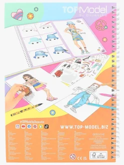 Kreativt Legetøj-TOPModel Designbog med Farveblyanter