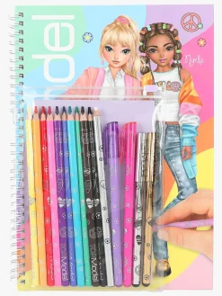 Kreativt Legetøj-TOPModel Designbog med Farveblyanter